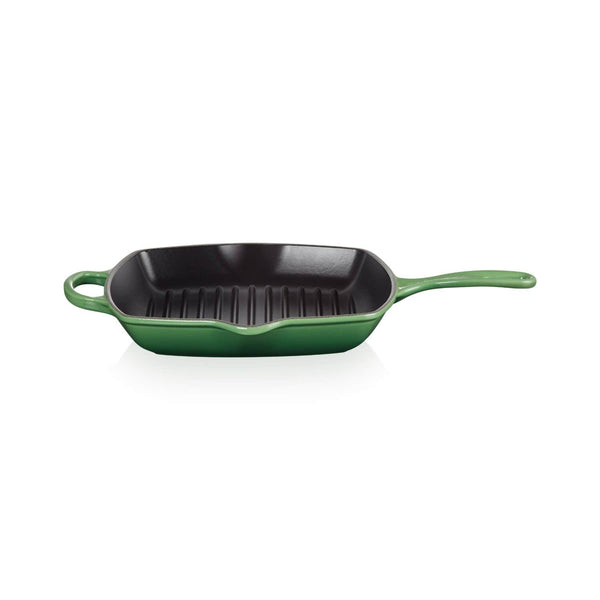 Le Creuset Signature Cast Iron 26cm Square Grillit - Bamboo Green - Potters Cookshop