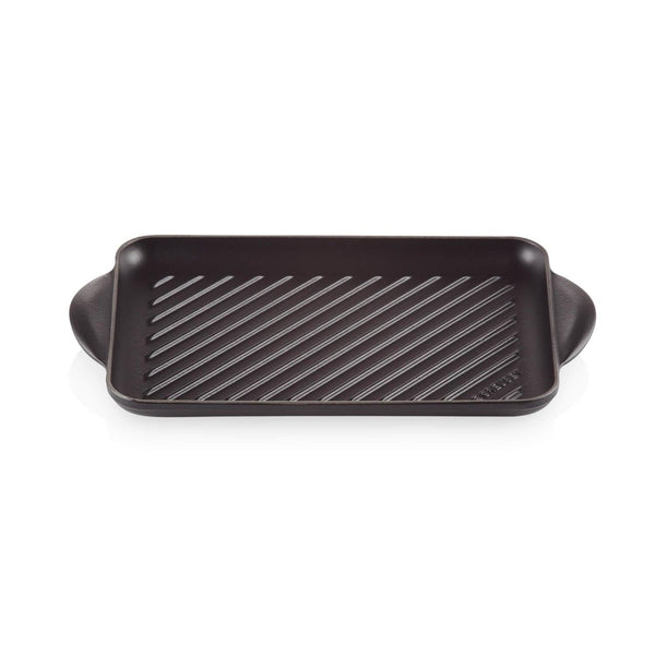 Le Creuset Traditional Cast Iron 32cm Rectangular Grill - Satin Black - Potters Cookshop