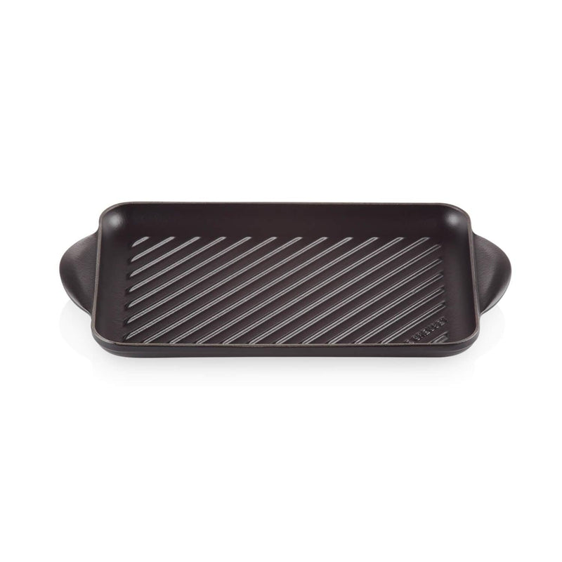 Le Creuset Traditional Cast Iron 32cm Rectangular Grill - Satin Black - Potters Cookshop