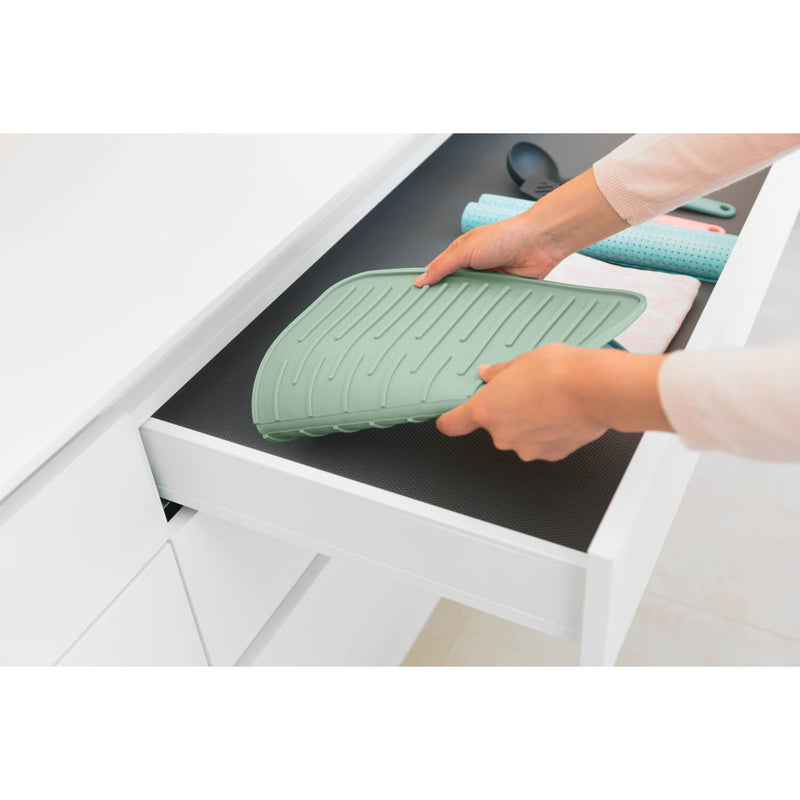 SinkSide Silicone Dish Drying Mat - Mid Grey