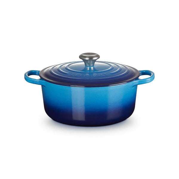 Le Creuset Signature Cast Iron 26cm Round Casserole - Azure