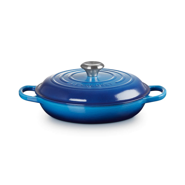 Le Creuset Signature Cast Iron 26cm Shallow Casserole - Azure