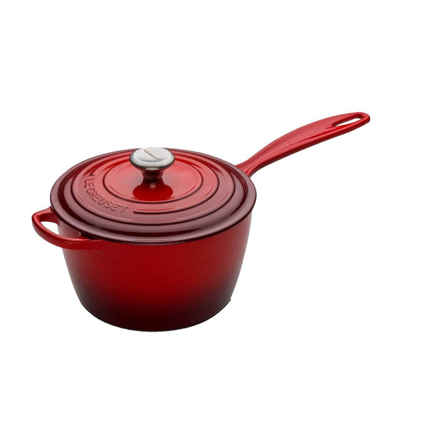 Le Creuset Signature Cast Iron 20cm Saucepan - Cerise - Potters Cookshop