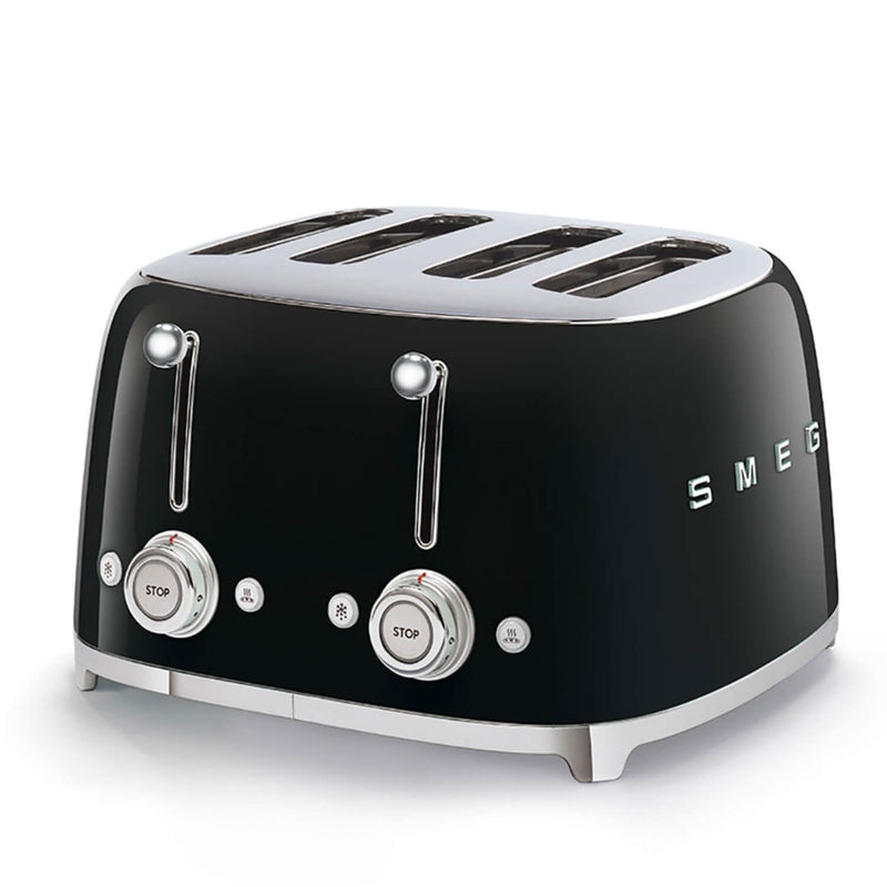 Smeg 50's Style Retro TSF03 4 Slice Toaster - Black