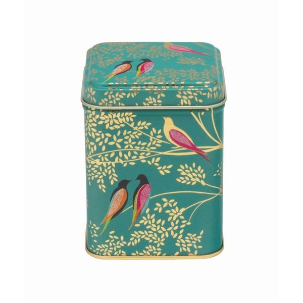 Sara Miller London Square Tin - Green Birds