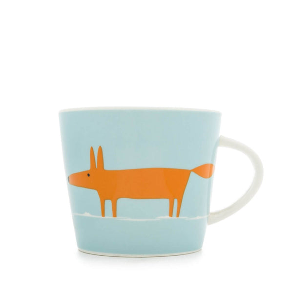 Scion Living Mr Fox 350ml Porcelain Mug - Duck Egg & Orange