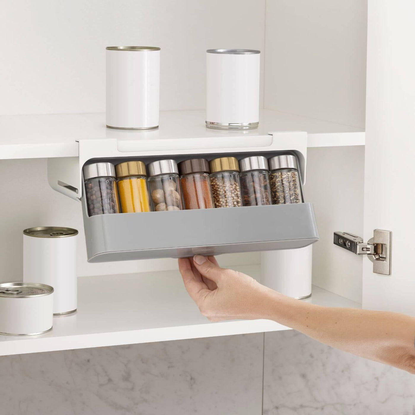 Grey spice rack sale