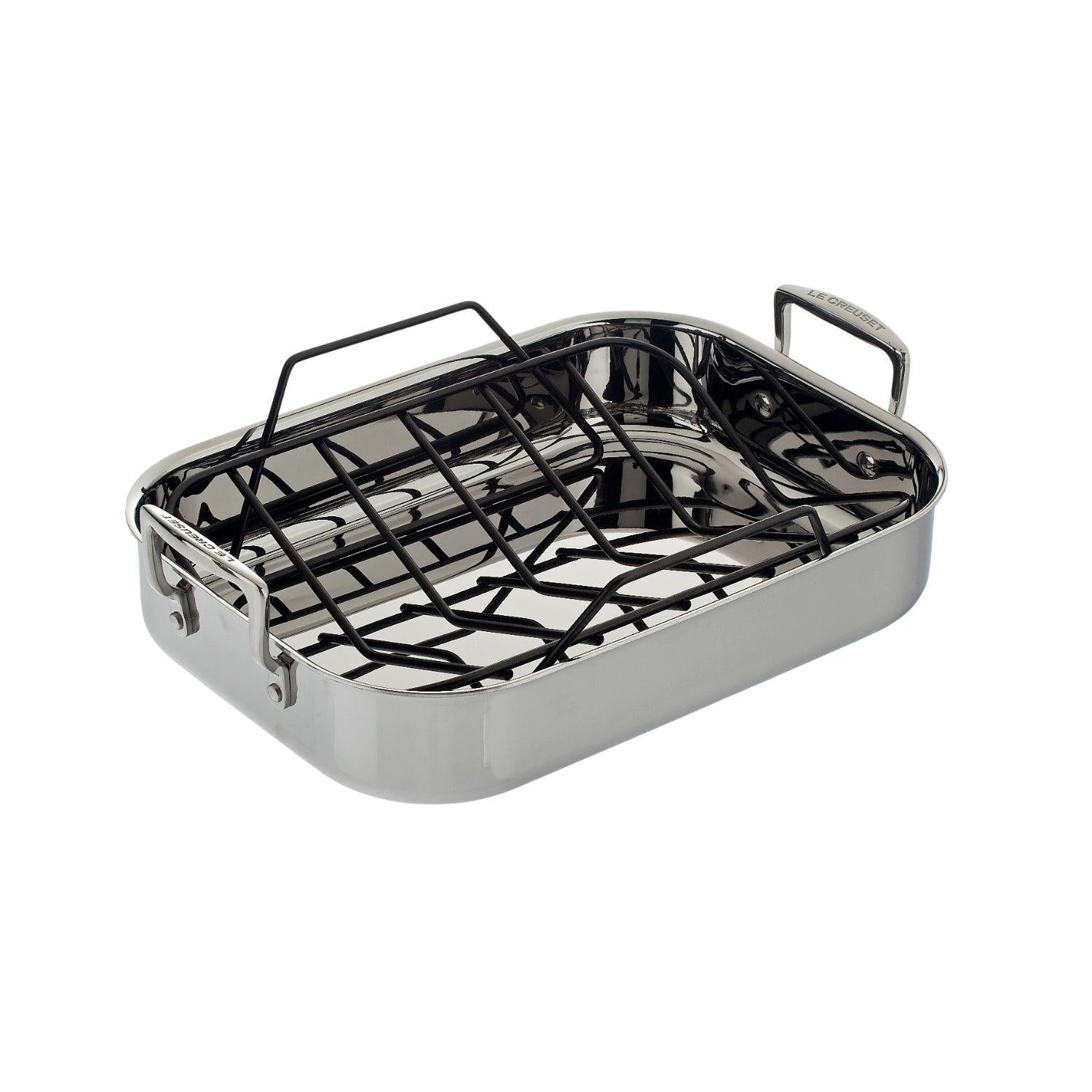 Buy Le Creuset | 3 Ply Stainless Steel Rectangular Roaster With Rack ...