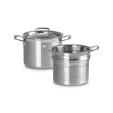 Le Creuset 3-Ply 5 Litre Stainless Steel Pasta Pot with Deep Insert