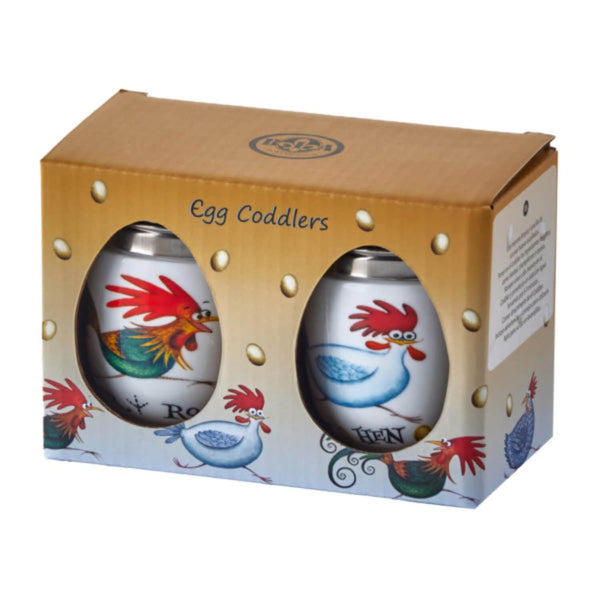 Bia International Set of 2 Egg Coddlers - Chasing Chickens - Potters Cookshop