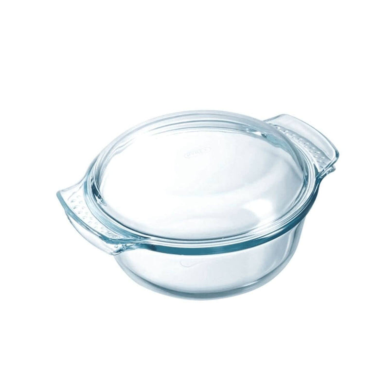 Pyrex Classic Easy Grip Round Glass Casserole - 1.5 Litre - Potters Cookshop