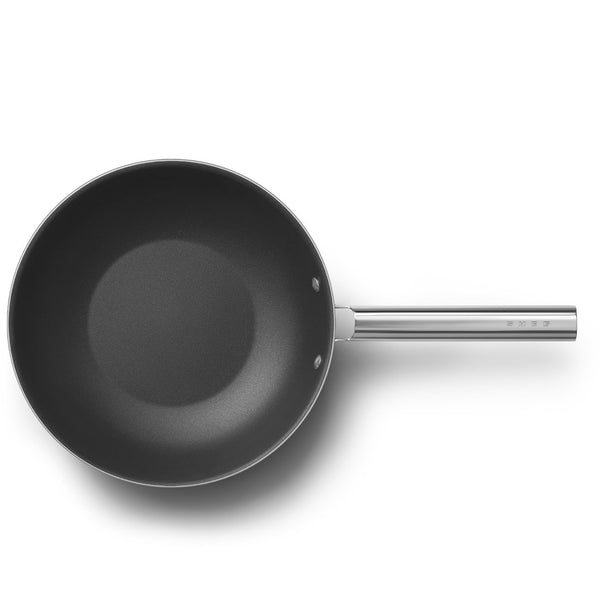 Smeg Cookware 30cm Non-Stick Wok - Cream