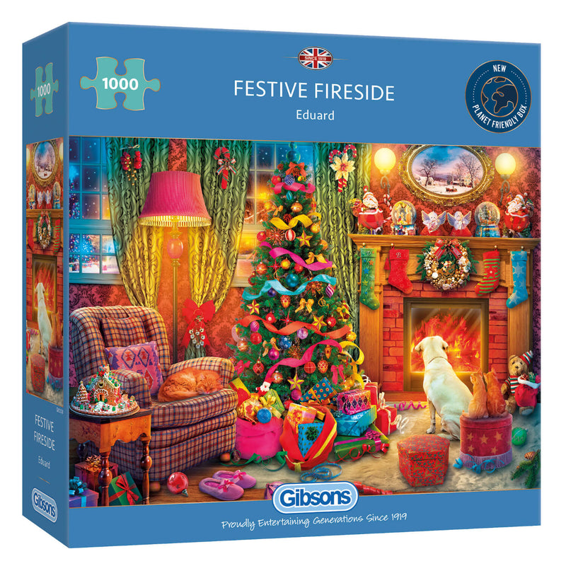 Gibsons 1000 Piece Jigsaw Puzzle - Festive Fireside