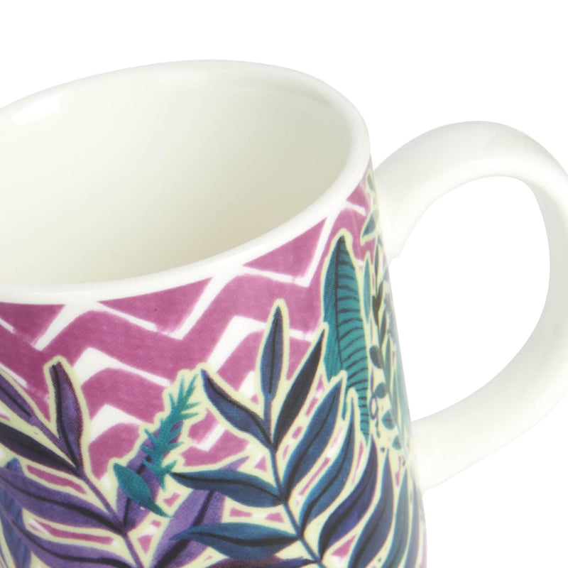 KitchenCraft Espresso Mug - Exotic Leaves - Potters Cookshop