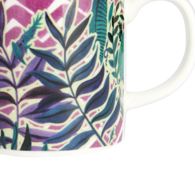 KitchenCraft Espresso Mug - Exotic Leaves - Potters Cookshop