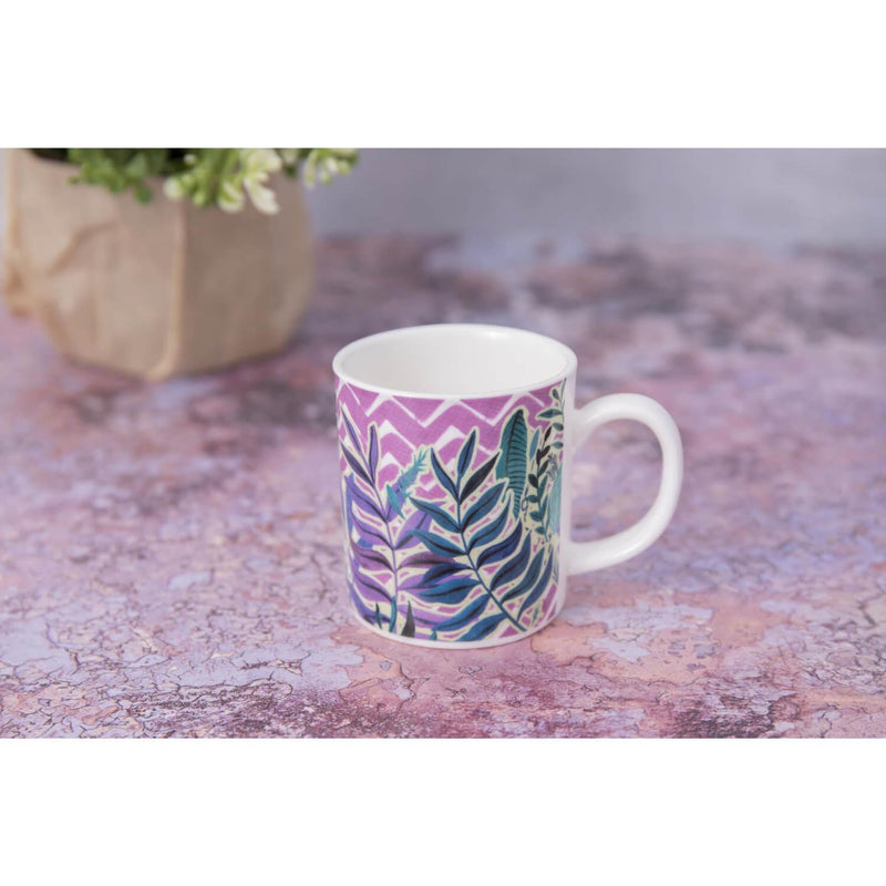 KitchenCraft Espresso Mug - Exotic Leaves - Potters Cookshop