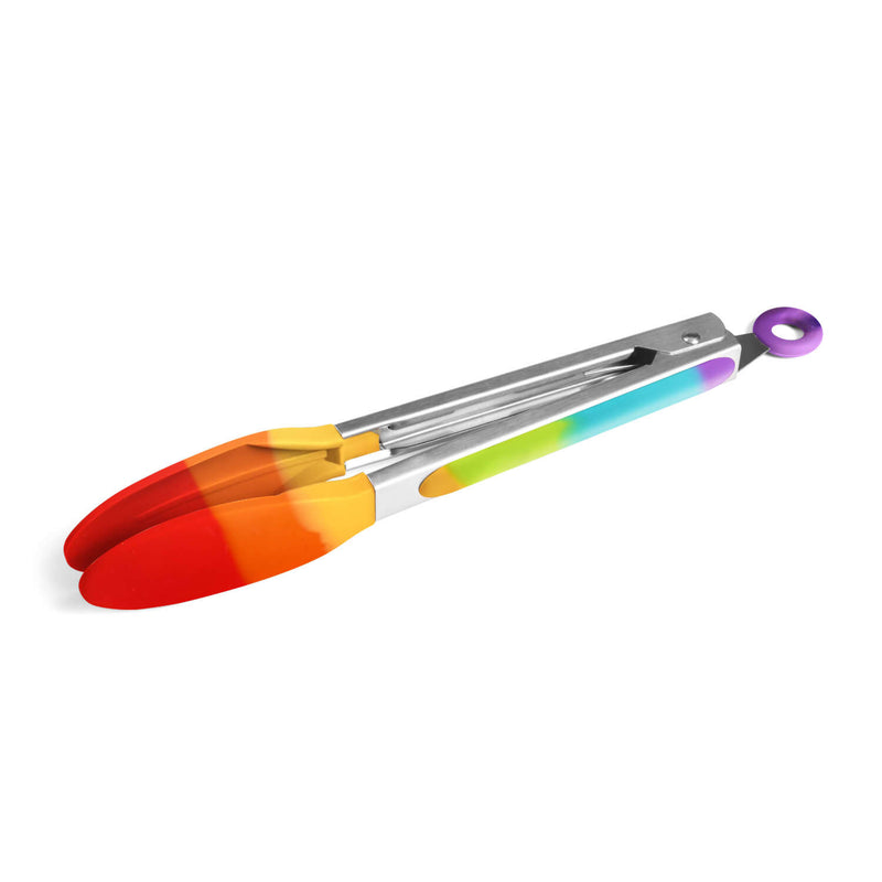 Taylor's Eye Witness Stainless Steel Silicone Tongs - Rainbow