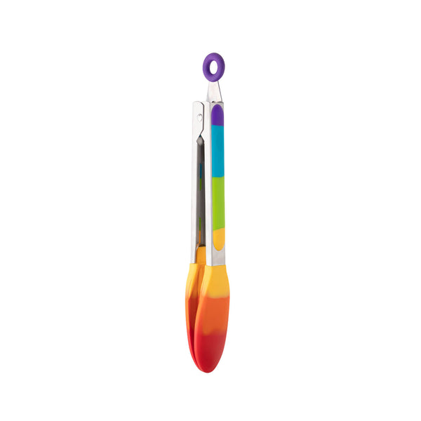 Taylor's Eye Witness Stainless Steel Silicone Tongs - Rainbow