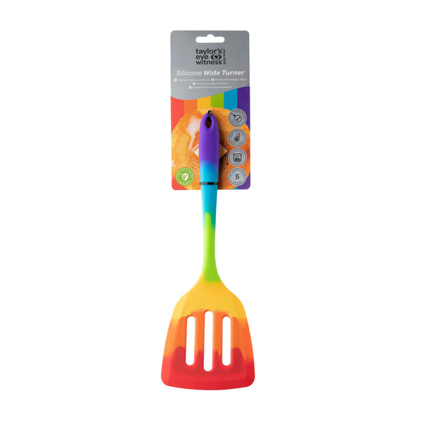 Taylor's Eye Witness Silicone Wide Slotted Turner - Rainbow