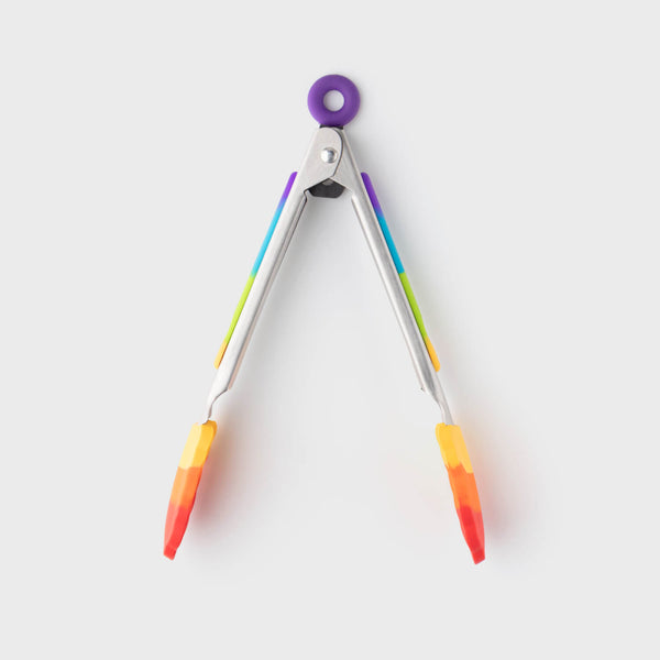 Taylor's Eye Witness Stainless Steel Silicone Mini Tongs - Rainbow