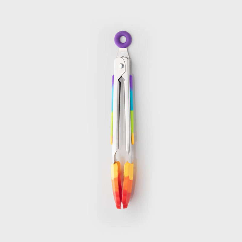 Taylor's Eye Witness Stainless Steel Silicone Mini Tongs - Rainbow