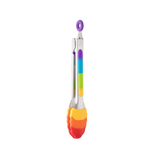 Taylor's Eye Witness Stainless Steel Silicone Mini Tongs - Rainbow