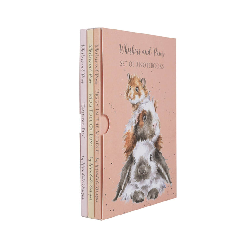 Wrendale Designs by Hannah Dale Set of 3 Notebooks - Whiskers & Paws