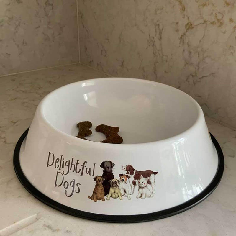 Alex Clark Small Dog Bowl - Delightful Dogs - Potters Cookshop