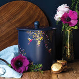 Sara Miller London Biscuit Barrel - Navy Hummingbird