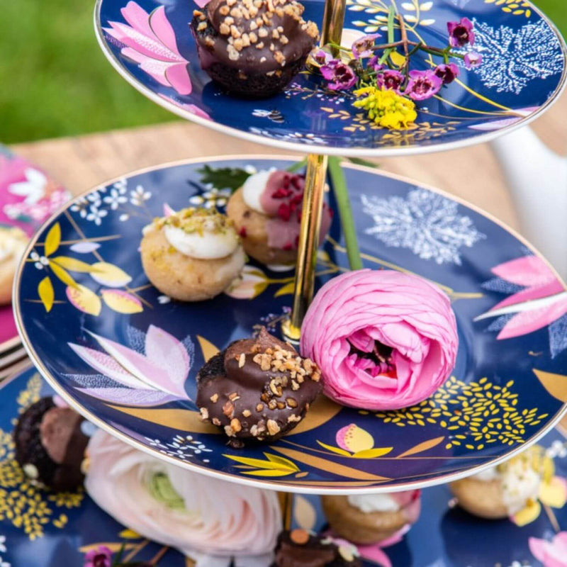 Buy Sara Miller London Orchard Floral 3 Tier Cake Stand Navy