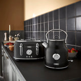 Tower Renaissance Traditional Kettle & 4 Slice Toaster Set - Black