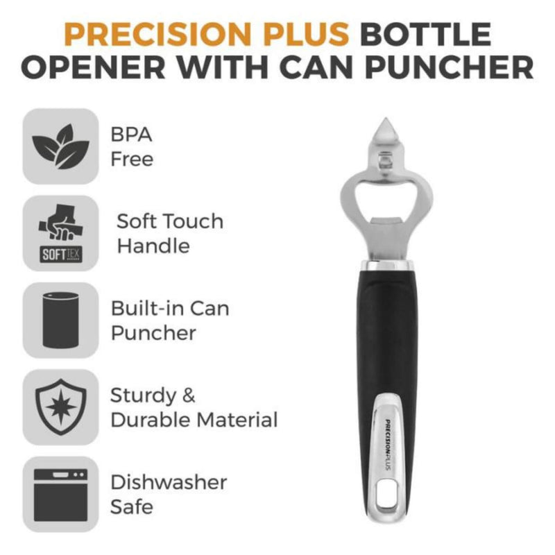OXO Steel Bottle Opener and Can Puncher with Soft Grip Handle, Dishwasher  safe