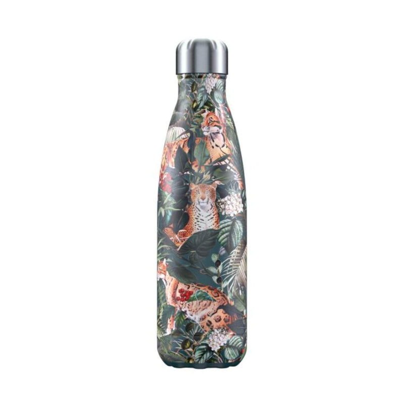 Chilly's 500ml 3D Tropical Drinks Bottle - Leopard - Potters Cookshop