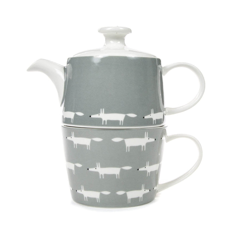 Scion Living Mr Fox Tea For One Set - Dove Grey