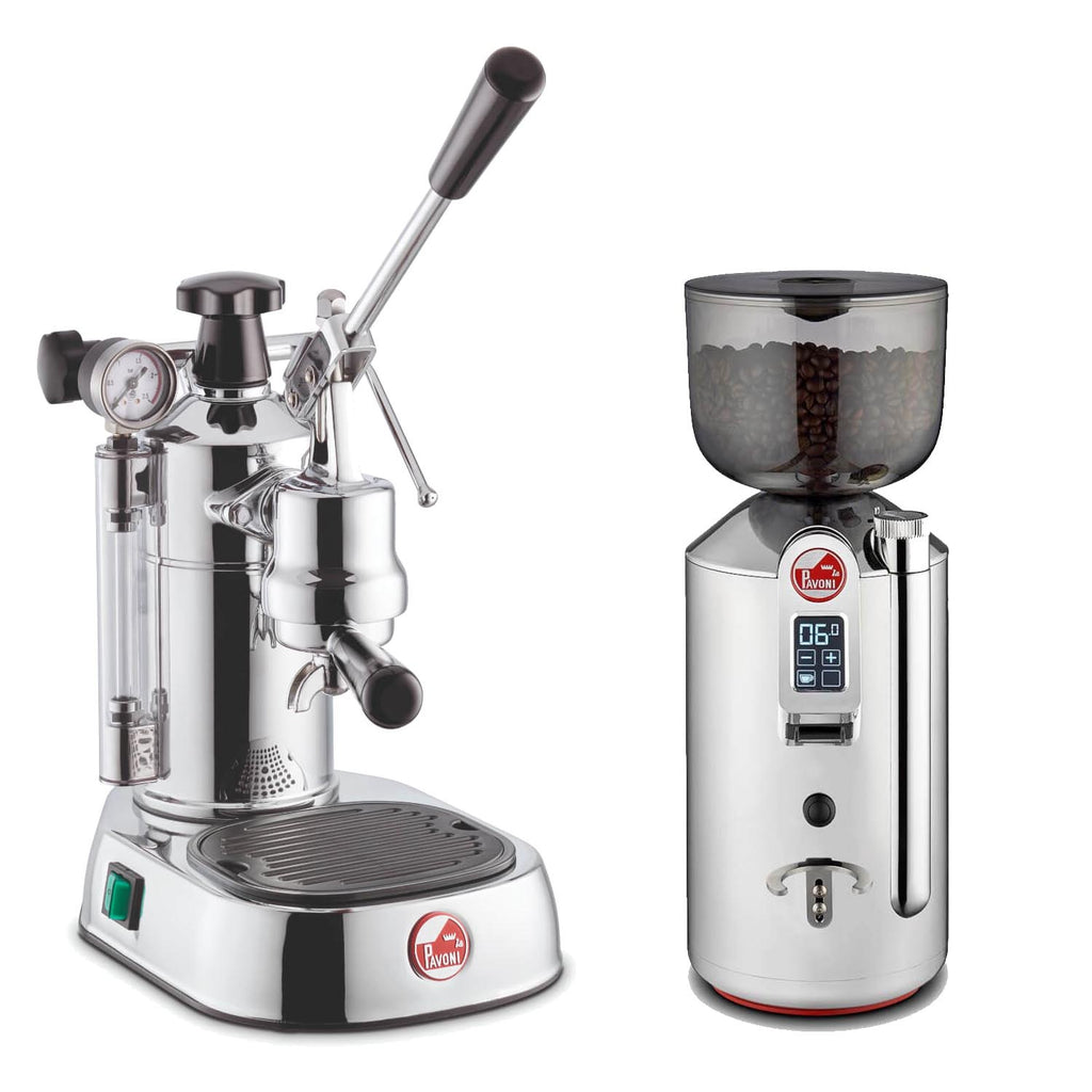 La Pavoni Professional Lusso Coffee Machine Set Black Potters Cookshop