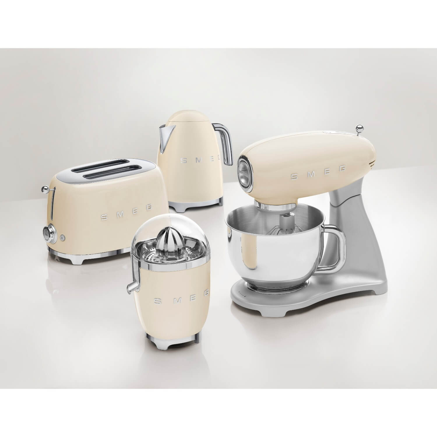 Smeg Espresso Coffee Machine & Coffee Grinder Set - Cream – Potters Cookshop