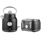 Tower Renaissance Traditional Kettle & 4 Slice Toaster Set - Black